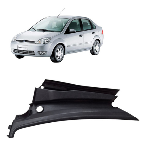 Grade Ventilacao Superior Curvao Ford Fiesta Sedan 2007 1.6