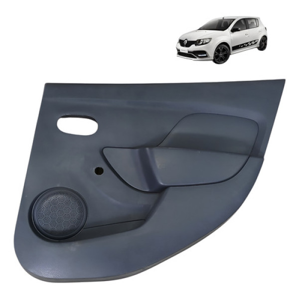 Forro Porta Traseira Direita Sandero 1.0 3cc 2015 2018 2019 Preto