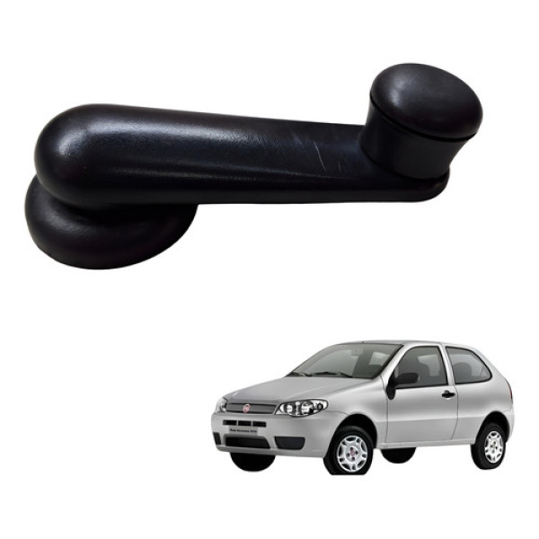 Manivelac Vidro Porta Fiat Palio 2p 2010 Preto