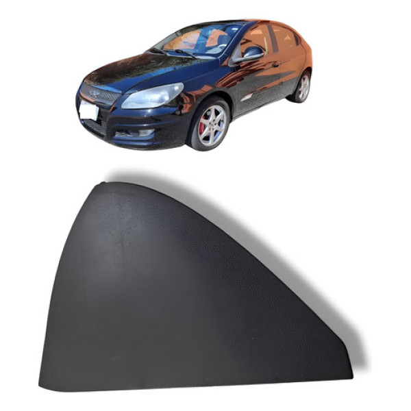 Acabamento Painel Esquerdo Chery Cielo 1.6 16v 2010 Cinza-escuro