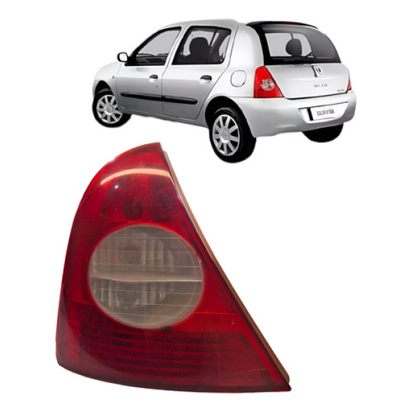 Lanterna Traseira Esquerda Renault Clio 2008 2011 Esquerdo Vermelha