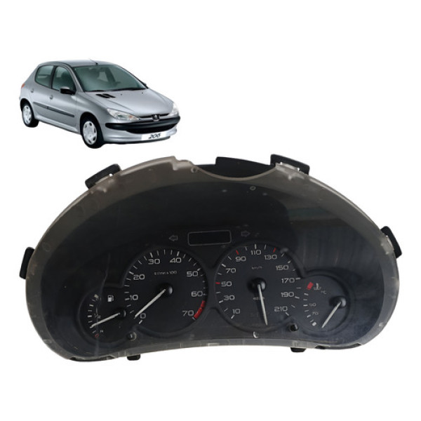 Painel Instrumento Peugeot 206 1999 2007 Retirada Peca - Preto