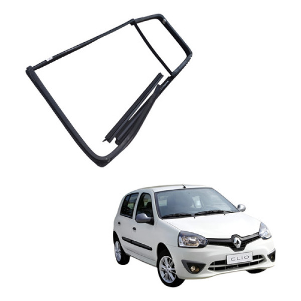 Kit Pestana Traseira Direita Renault Clio 2014 4p Preto