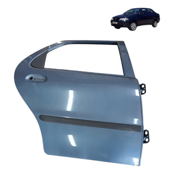 Porta Traseira Direita Fiat Siena 1.3 8v 2003 2004 Traseira Direito Azul-escuro