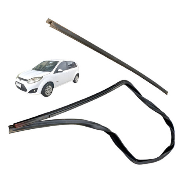 Kit Pestana Dianteira Direita Ford Fiesta 1.6 2011 Preto