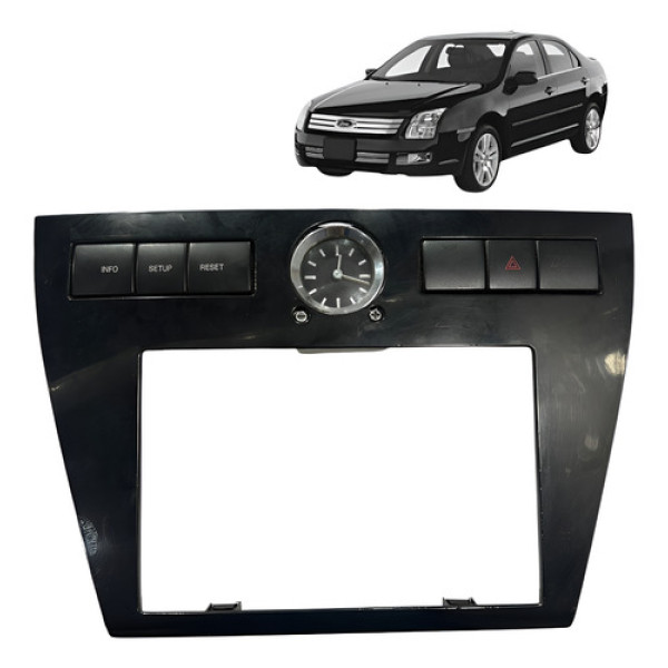 Moldura Central Painel Radio Ford Fusion G1 2006 2009 Preto
