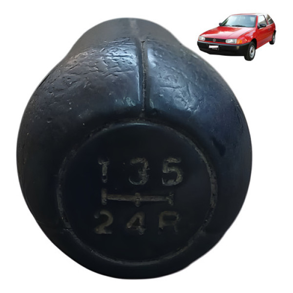 Manopla Marcha Manual Volkswagen Gol G2 Bola 1.0 8v 1999 Preto