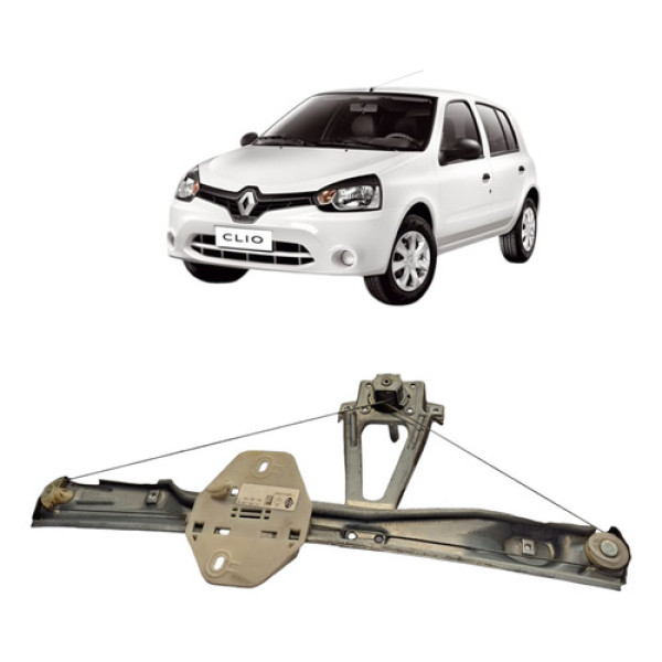 Maquina Vidro Manual Tras Esq Renault Clio 2014 2015