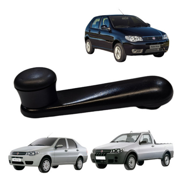 Manivela Vidro Fiat Palio Siena Strada 2001 2002 2003 Usada Preto