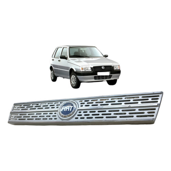 Grade Dianteira Fiat Uno 1.0 2005 2006 Cinza Fosco