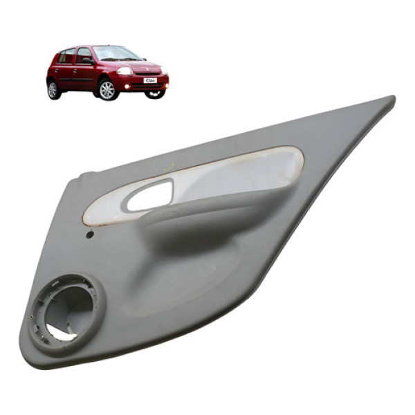 Forro Porta Traseira Direita Renault Clio 1.0 4p 2003 2005 Cinza