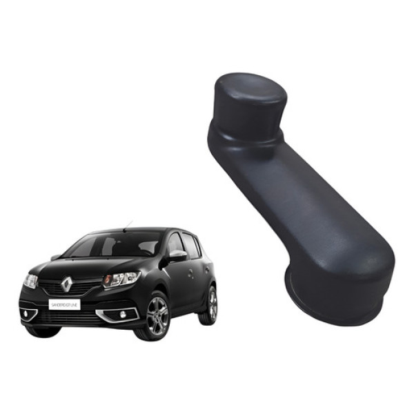 Manivela Traseira Esquerda Renault Sandero 1.6 8v 2016 2019 Preto