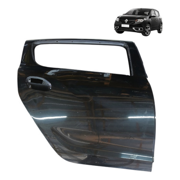 Porta Traseira Direito Renault Sandero 1.6 2016 2019 Detalhe - Traseira - Direito - Preto