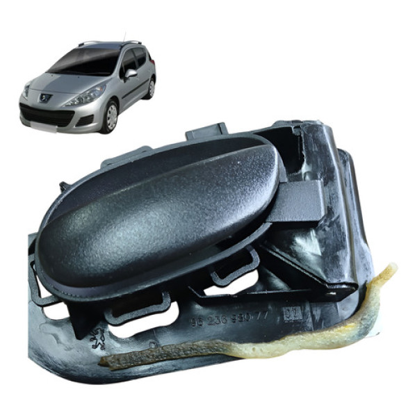 Macaneta Interna Direito Peugeot Sw 207 1.4 2010 2011 Preto Dianteira