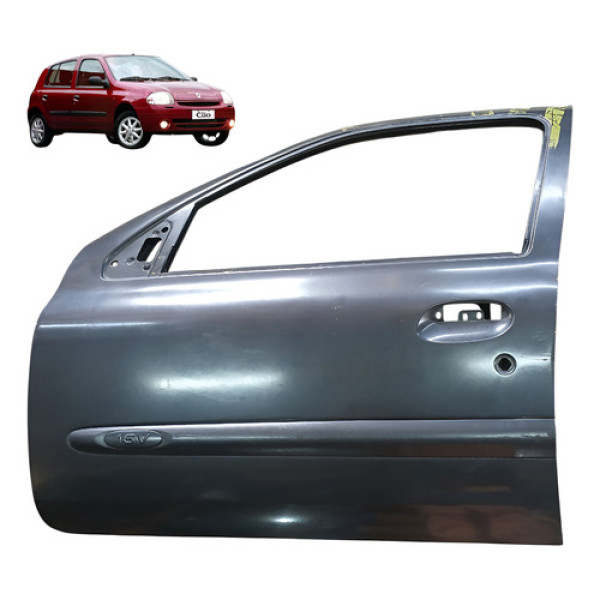 Porta Dianteira Esquerda Renualt Clio 1.0 16v 4p 2003 2005 - Dianteira - Esquerda - Cinza