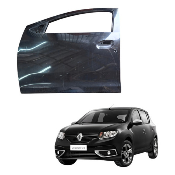 Porta  Dianteira Esquerda Renault Sandero 1.6 8v 2016 2019 Dianteira Esquerda