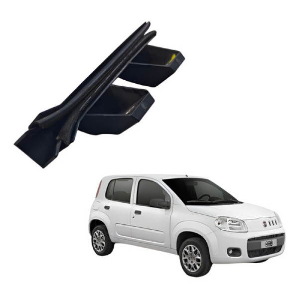 Soleira Vidro Dianteiro Esquerdo Fiat Uno Vivace 1.0  2015 Preto