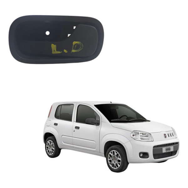 Macaneta Dianteira Direita Fiat Uno Vivace 1.0 2010 2015 Preto Dianteira