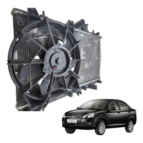 Radiador Ventoinha Agua Completo  Jac J3 1.4 2011