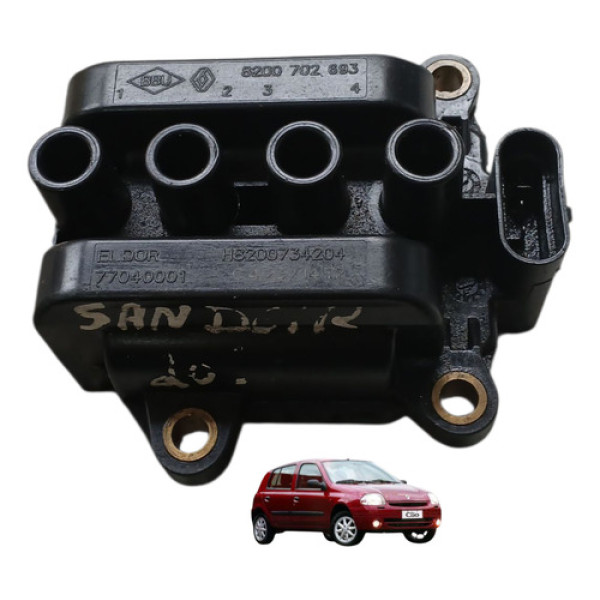 Bobina Ignicao Renault Clio 4p 1.0 16v 2003 2005 Gasolina
