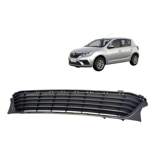 Grade Inferior Parachoque Renualt Sandero 1.0 3cc 2020 Fosco