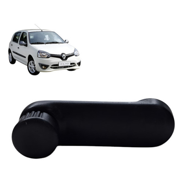 Manivela Vidro Traseiro Esquerdo Clio 1.0 16v 2010 Preto