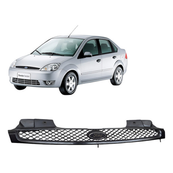 Grade Dianteira Ford Fiesta Sedan 2007 1.6 8v Zetec Flex Brilhante