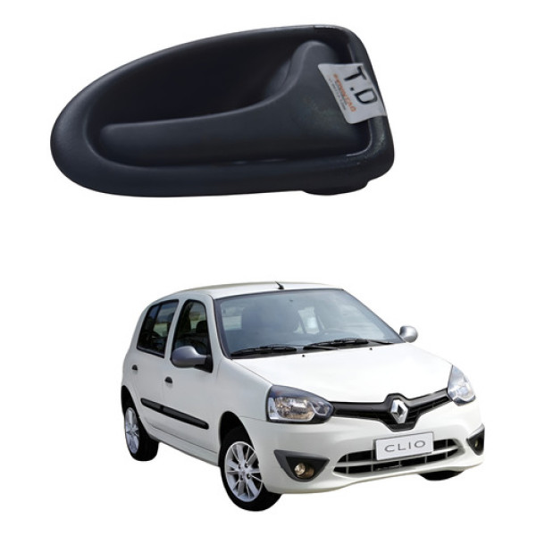 Macaneta Interna Traseira Direita Renualt Clio 2014 4p Preto Traseira