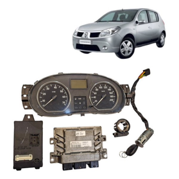 Kit Code Modulo Injecao Sandero 2009 2010 1.0 16v