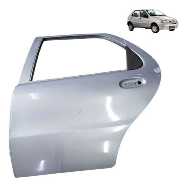 Porta Traseira Esquerda Palio 1.0 4p 8v 2003 2004 Detalhe Traseira Esquerda Cinza