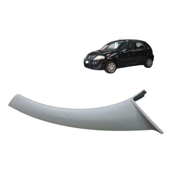 Acabamento Coluna Direito Citroën C3 1.4 8v 2011 2012 Cinza