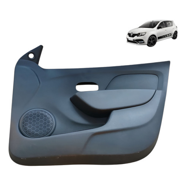Forro Porta Dianteira Direita Sandero 1.0 3cc 2015 2018 2019 Preto