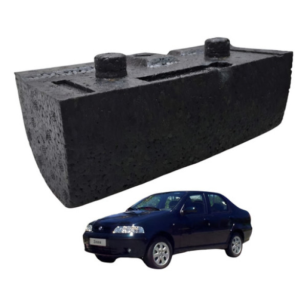 Absorvedor Parachoque Traseiro Fiat Siena 1.3  2003 2004 Cinza