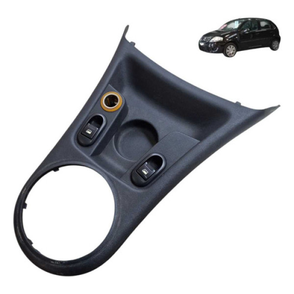 Console Central Cambio Citroen C3 1.4 8v 2010 2012 Preto
