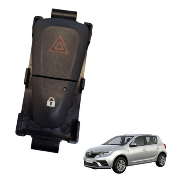 Botao Trava Pisca Alerta Renault Sandero Logan 1.0 3cc 2020