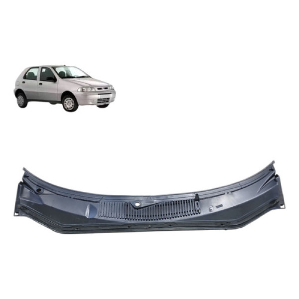 Grade Churrasqueira Parabrisa Fiat Palio 1.0 4p 8v 2003 2004 Preto Plástico