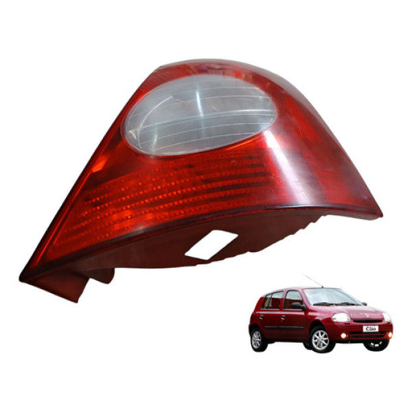 Lanterna Traseira Direita Renault Clio 1.0 16v 2003 2005 Direito/passageiro Vermelho