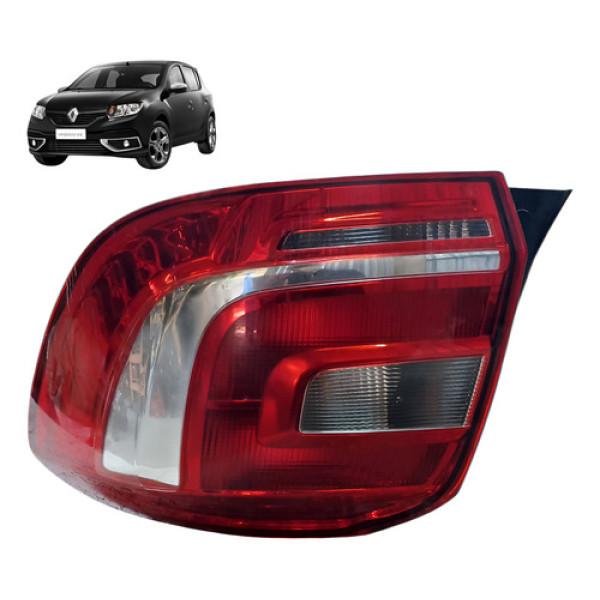 Lanterna Traseiro Direito Renualt Sandero 1.6 8v 2016 2019 Direito/passageiro Vermelho