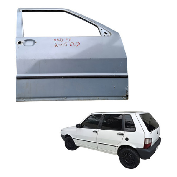 Porta  Dianteira Direita Fiat Uno 2005 4p (detalhe) Dianteira Direita