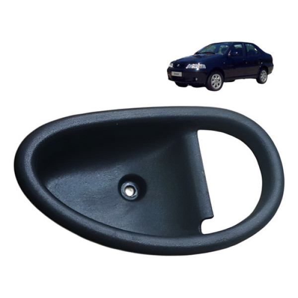Moldura Macaneta Traseiro Direito Fiat Siena 1.3 8v 2003 Preto Traseira
