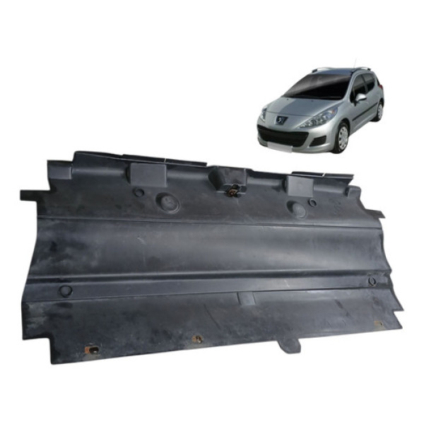 Defletor Inferior Parachoque Peugeot Sw 1.4 207 2010 2011 Preto