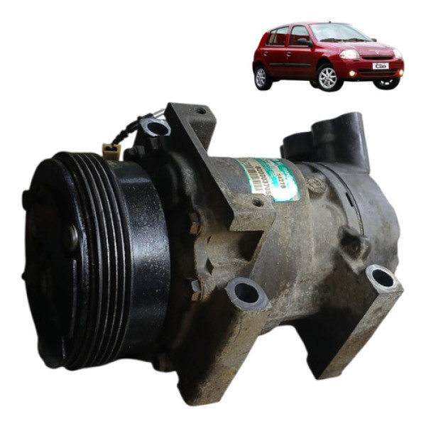 Compressor Ar Condicionado Clio 16v 1.0 Gasolina 2003 2005
