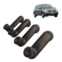  Kit Manivela Abertura Vidro Renault Clio 1.0 2008 2011 - Preto