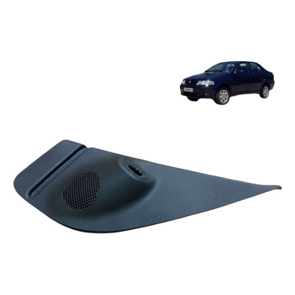 Moldura Retrovisor Interno Esquerdo Fiat Siena 1.3 8v 2003 Preto