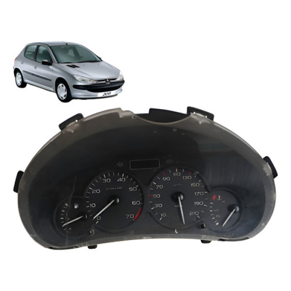 Painel Instrumento Peugeot 206 1999 2007 Retirada Peca Preto Preto