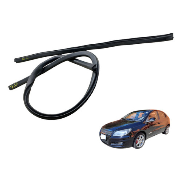 Kit Pestana Borracha Traseira Direita Chery Cielo 2010 Preto