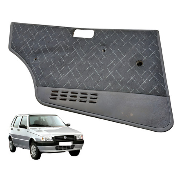 Forro Porta Traseira Esquerda Fiat Uno 1.0 2005 2010 Preto