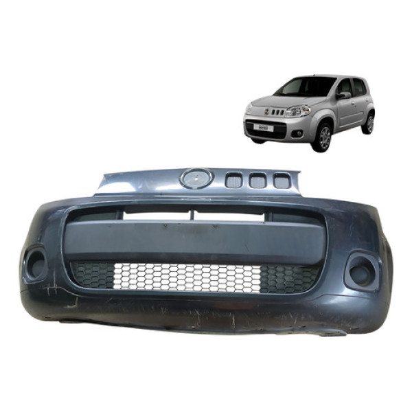Parachoque Dianteira Fiat Uno Vivace 1.0 2010 2015 Detalhe Cinza
