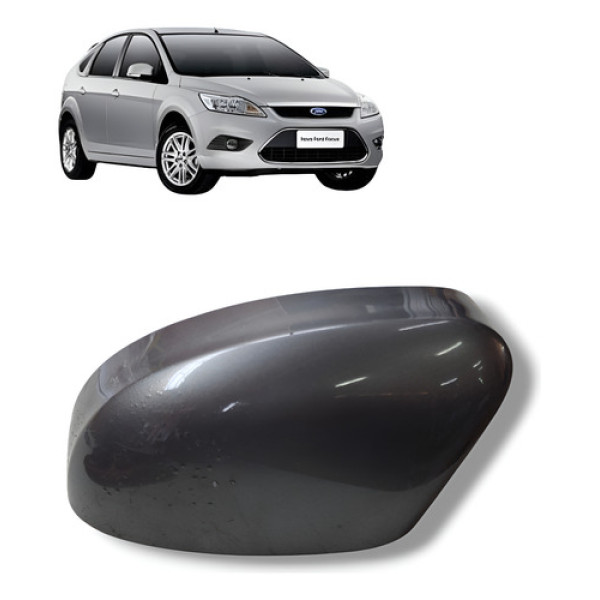 Capa Retrovisor Direito Ford Focus 2009 Cinza-escuro