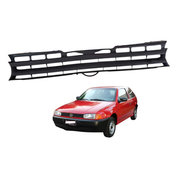 Grade Central Parachoque  Gol G2 Bola 1.0 8v 1999 Fosco Vermelho